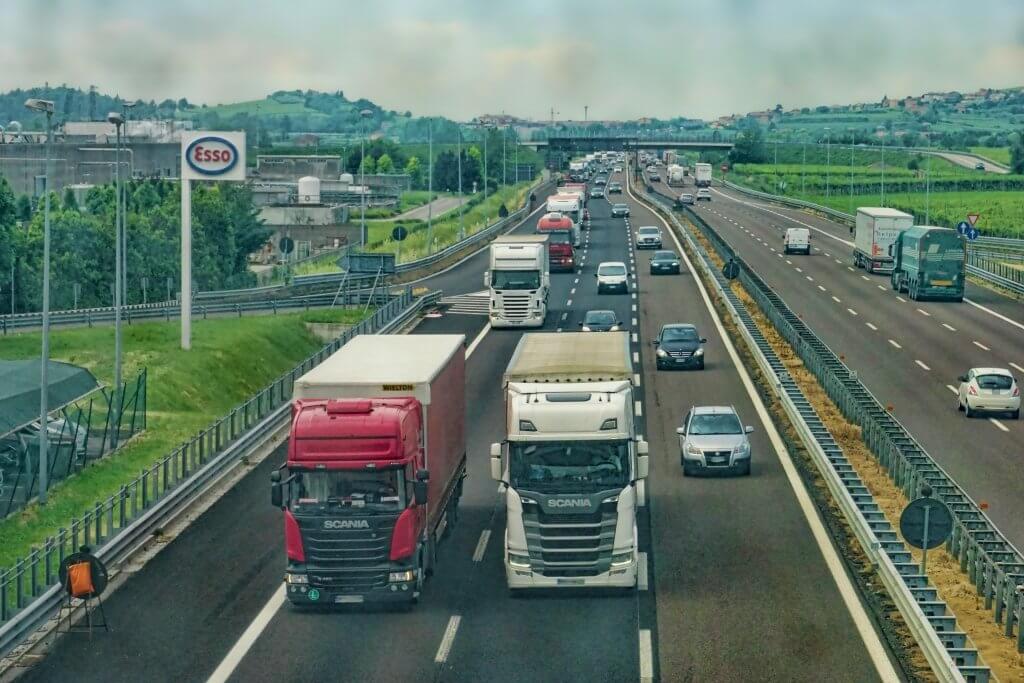LKW´s auf der Autobahn